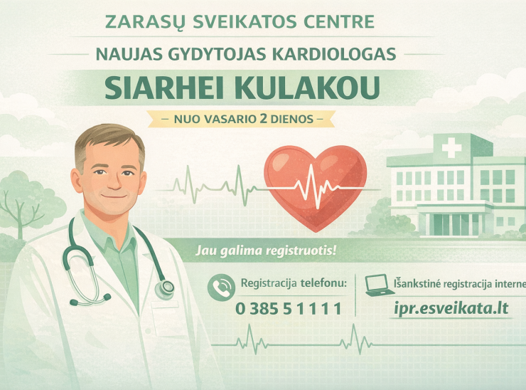 Zarasų sveikatos centre – naujas gydytojas kardiologas